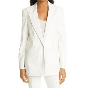 NWT MADDEN BLAZER | IVORY VEGAN LEATHER Size XL